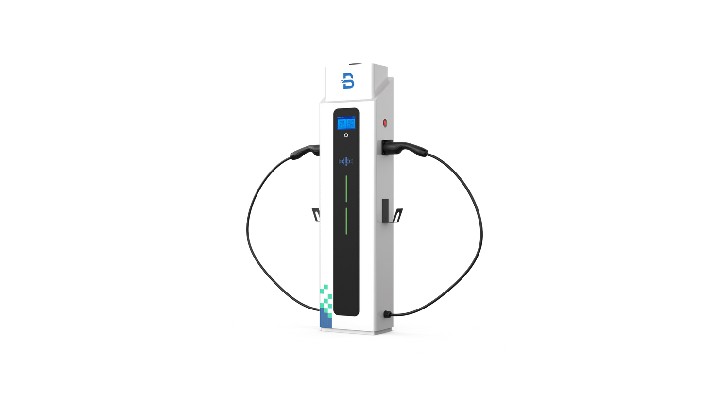 Beny Dual Tethered AC EV Charger (22kW + 22kW) – Model: BCPCV-CT2N-P (Floor-Mounted)