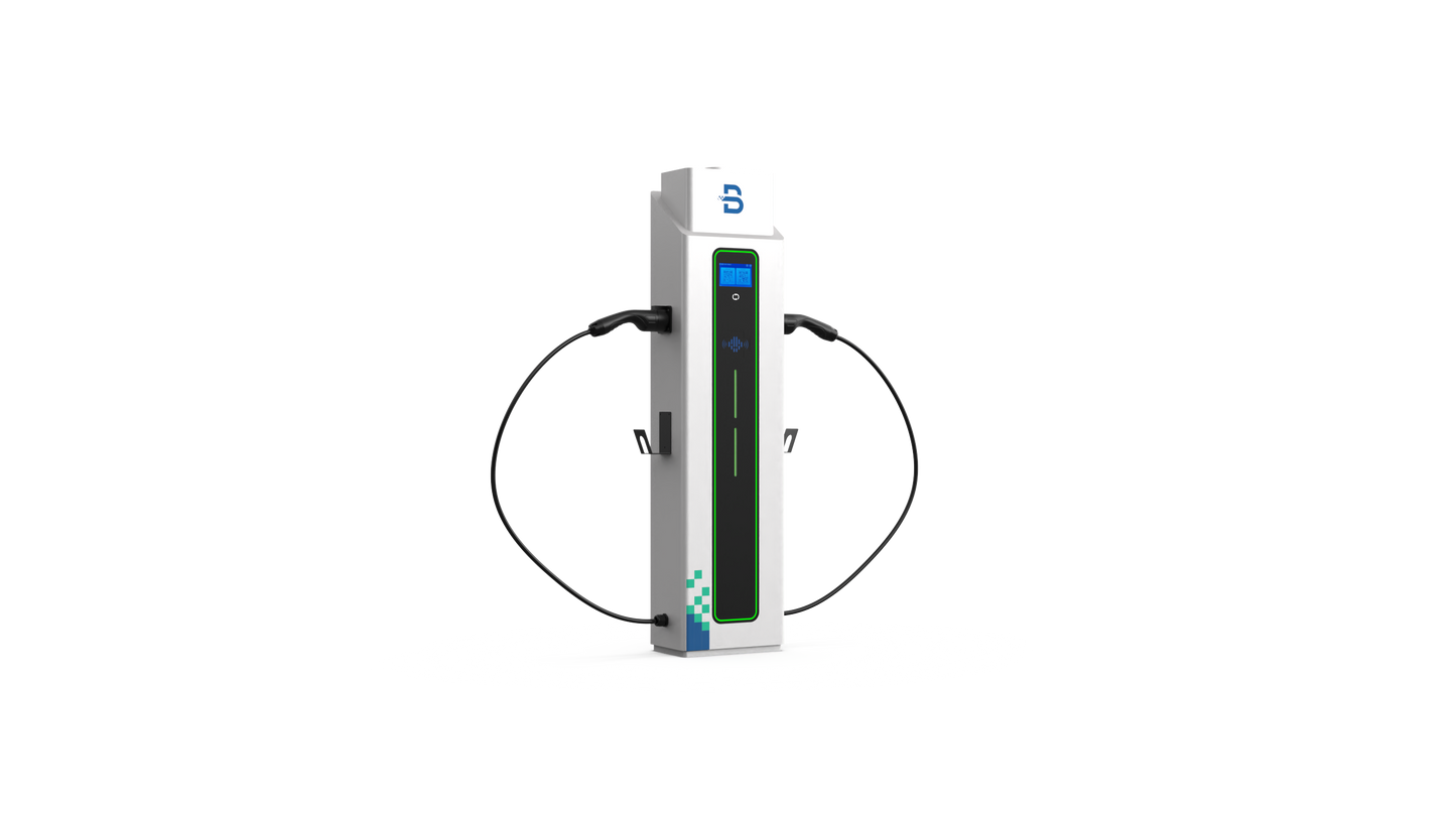 Beny Dual Tethered AC EV Charger (22kW + 22kW) – Model: BCPCV-CT2N-P (Floor-Mounted)
